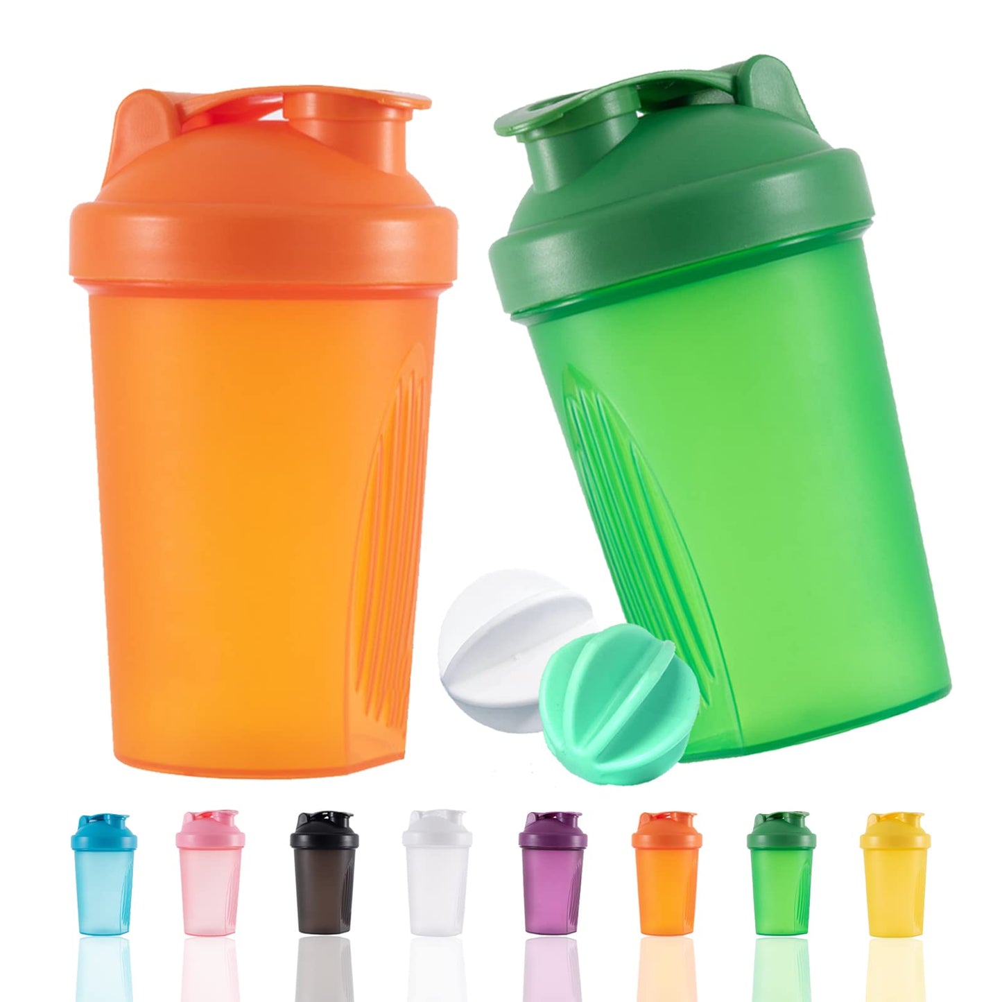 YAYAYOUNG Protein Shaker 400ml 2er Set BPA-frei
