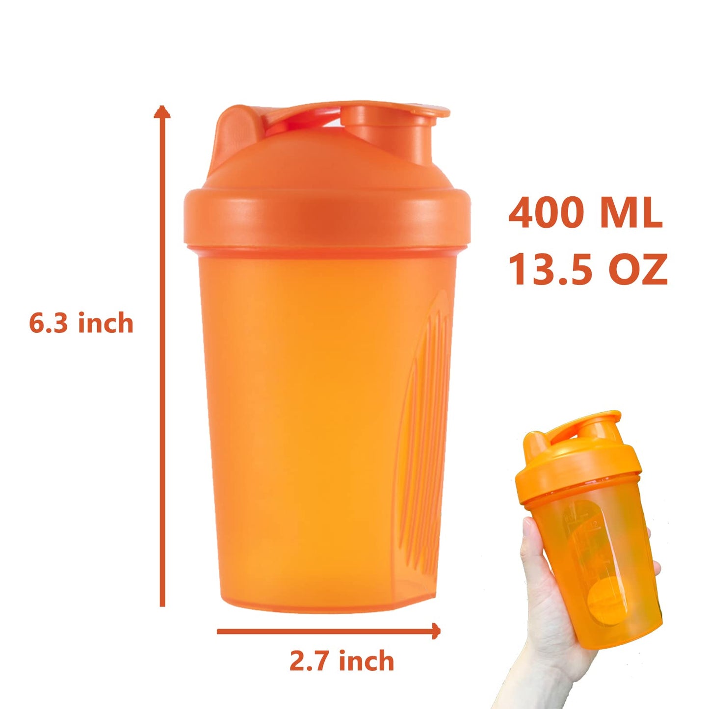 YAYAYOUNG Protein Shaker 400ml 2er Set BPA-frei