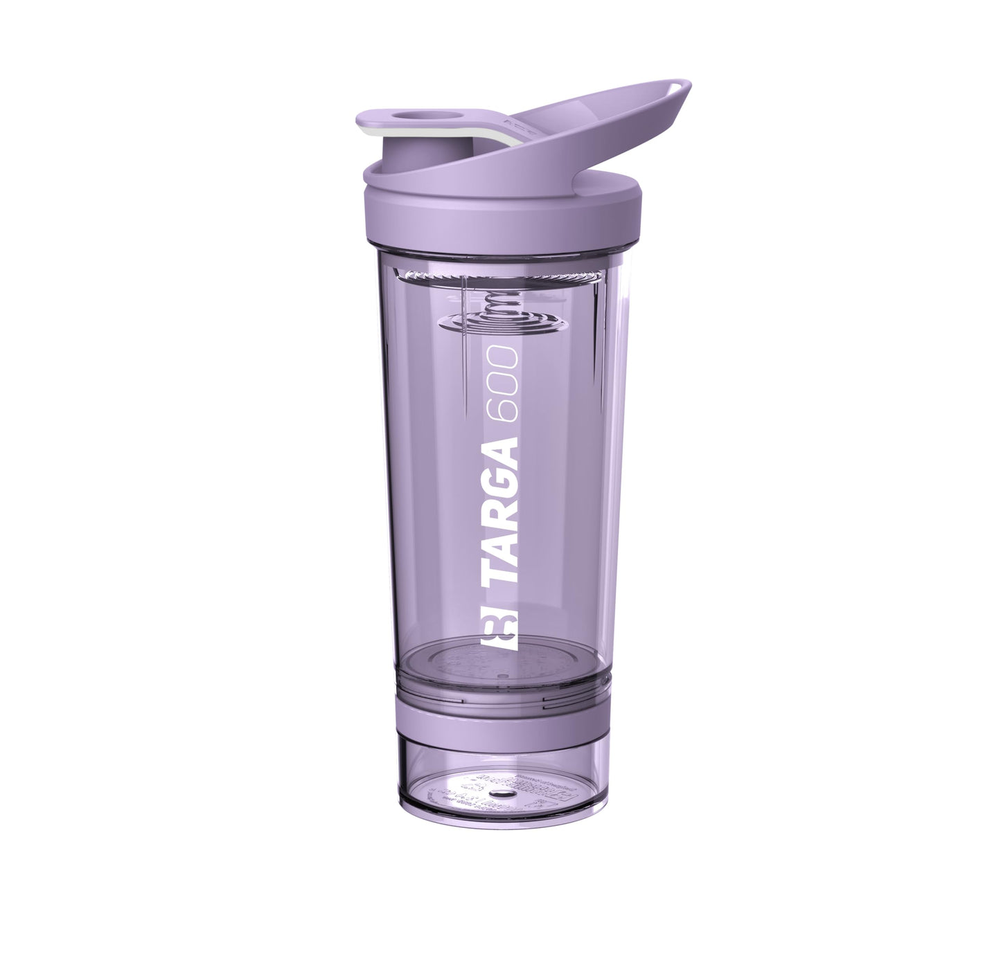 Protein Shaker 600ml mit Pulverfach Edelstahl Mixer